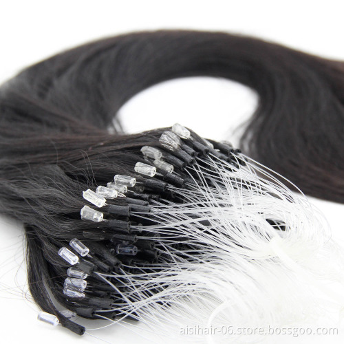 Aisi Hair Grade 8A Straight Micro Loop Indian Hair Nano Ring Links Human Hair Extensions